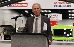 JBPCO Chairman and CEO John B. Poindexter celebrates his company's accomplishments during a special 40th-anniversary gathering at NTEA's Work Truck Week. JBPCO Chairman and CEO John B. Poindexter celebrates his company's accomplishments during a special 40th-anniversary gathering at NTEA's Work Truck Week.