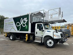 This International eMV truck was upfitted by Mallaghan to serve Delta Air Lines' Boston Logan International Airport operations. It is the first fully electric airport catering truck in North America, according to International. This International eMV truck was upfitted by Mallaghan to serve Delta Air Lines' Boston Logan International Airport operations. It is the first fully electric airport catering truck in North America, according to International.