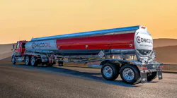A Beall frameless semi tank trailer