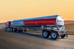 A Beall frameless semi tank trailer A Beall frameless semi tank trailer