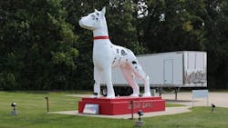 In 2019, a statue of Great Dane's mascot, Champ, was relocated from Savannah to the Brazil, Indiana facility. In 2019, a statue of Great Dane's mascot, Champ, was relocated from Savannah to the Brazil, Indiana facility.
