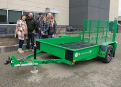 Pictured above is the 2025 Trailer for a Cause FT-3 utility trailer (l-r): Auction winners Jess and Alex Hoffman. Felling Trailers owners Paul and Bonnie Radjenovich, Brenda and Patrick Jennissen. Pictured above is the 2025 Trailer for a Cause FT-3 utility trailer (l-r): Auction winners Jess and Alex Hoffman. Felling Trailers owners Paul and Bonnie Radjenovich, Brenda and Patrick Jennissen.