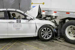 Advanced simulation modeling confirms the Stoughton rear impact guard (RIG) passes the full width, 50% overlap and 30% overlap test requirements at the elevated speed of 40mph. Advanced simulation modeling confirms the Stoughton rear impact guard (RIG) passes the full width, 50% overlap and 30% overlap test requirements at the elevated speed of 40mph.