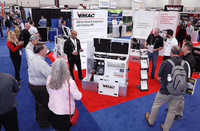 Jomo Green, VMAC&rsquo;s VP of marketing and sales, speaks with the media at WTW 2026.