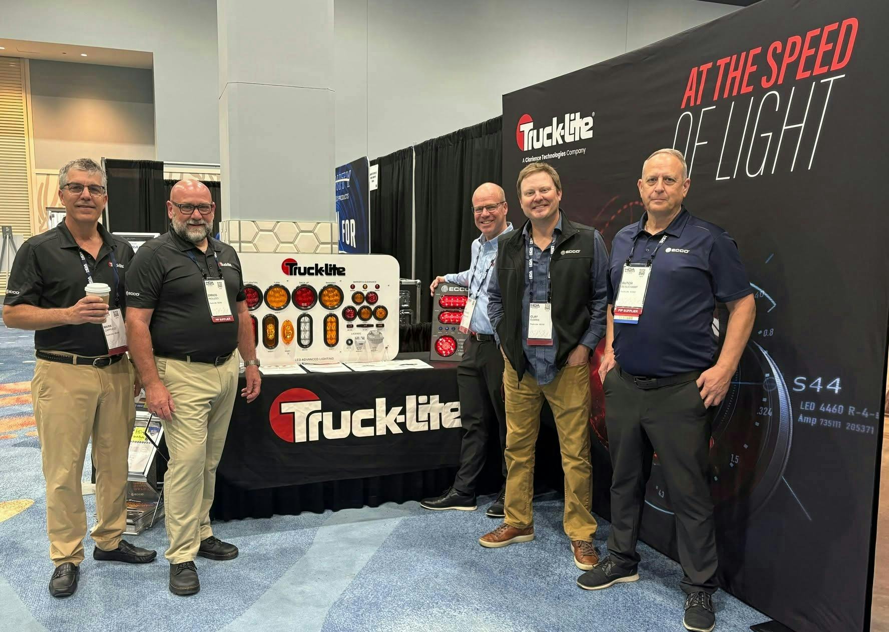 Truck-Lite, seen here on Day 1 of the 2026 HDA Truck Pride Annual Meeting in San Diego, recently secured a five-year FMCSA exemption for the use of its auxiliary amber pulsating brake lamp on the rear of commercial motor vehicles.