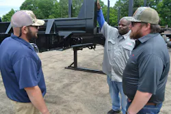 Plant Manager Dustin Preslar (left), GM Brandon Fretwell (right), and Assistant Plant Manager Mike Paige (a 30-year Team member) discuss the day’s business.