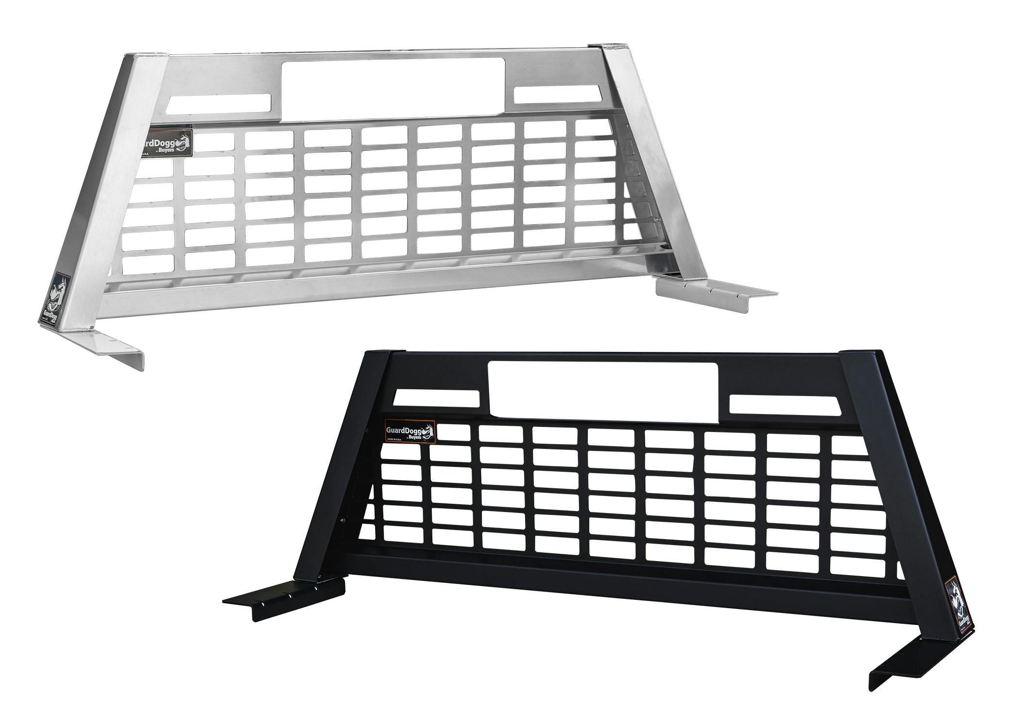 Like the steel GuardDogg, the aluminum rack is available in Matte Black or Gloss White finishes.